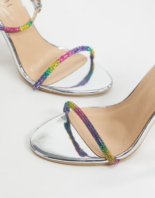 Rainbow heeled sandals new arrivals