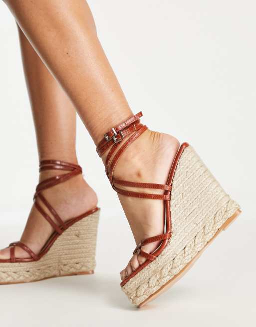 Espadrille outlet compensée marron