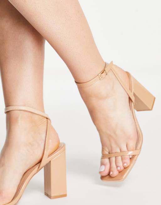 Sandales talon carré camel online