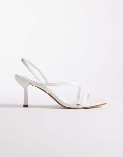 Simmi London - sandalias de tacón con tiras Natasha en blanco - view 1