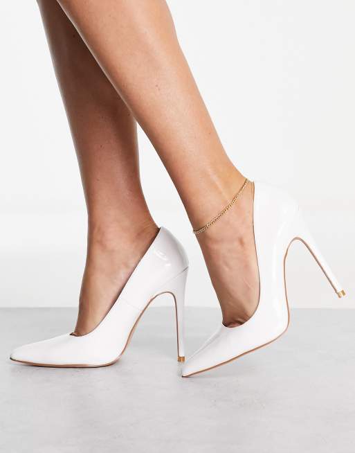 Simmi London - Scarpe con tacco a spillo, colore bianco