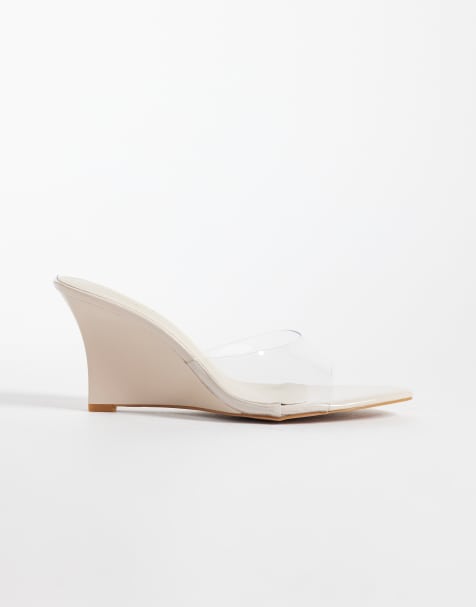 Simmi London - Senia - Sandali con zeppa beige verniciato a pianta larga - view 1