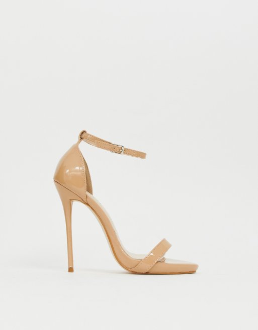 simmi london heidi block heeled sandals in beige