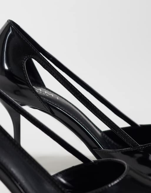 Simmi London Shelli Pointed court shoe in Black PU, 4 of 4