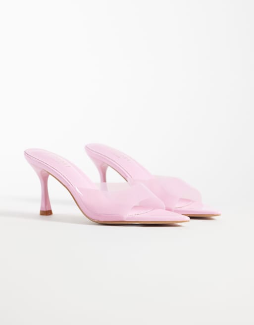 Simmi London – Shona – Mules in Rosa mit Absatz, 2 von 4