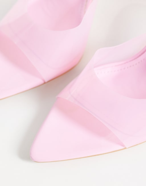 Simmi London – Shona – Mules in Rosa mit Absatz, 3 von 4