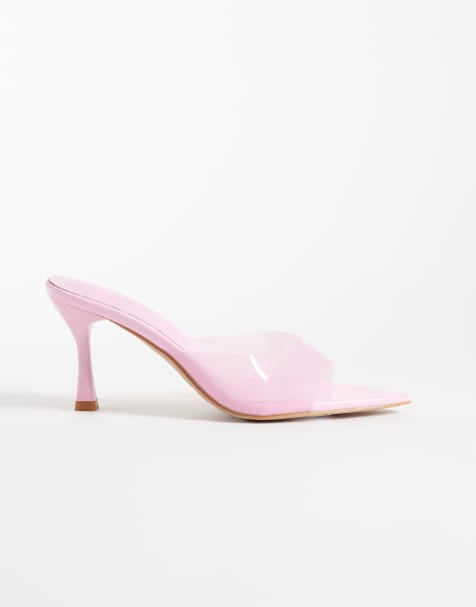 SIMMI London – Shona – Rosa klacksandaler med öppen häl - view 1