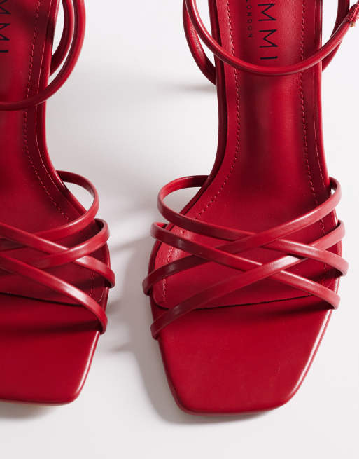 SIMMI London - Sibelle - Sandales à talon et brides - Rouge , 2 de 4