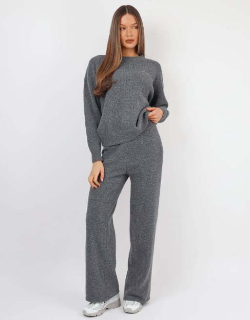 Simmi London Soft touch oversized crew neck in grey, 2 of 4