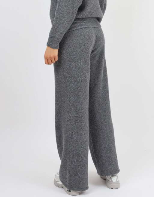 Simmi London Soft touch wide leg trouser in grey, 4 of 4