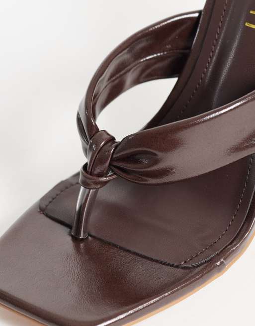 SIMMI London - Solea - Teensandalen met hak in chocoladebruin, 3 van 4