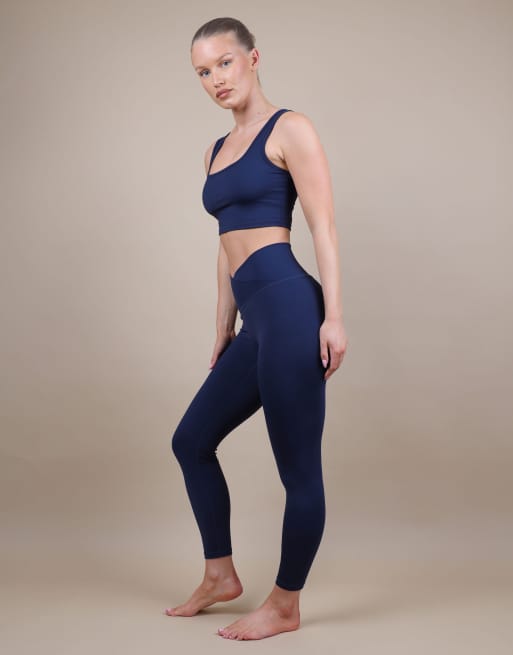 Simmi London Square neck cropped tank top in navy, 2 of 4