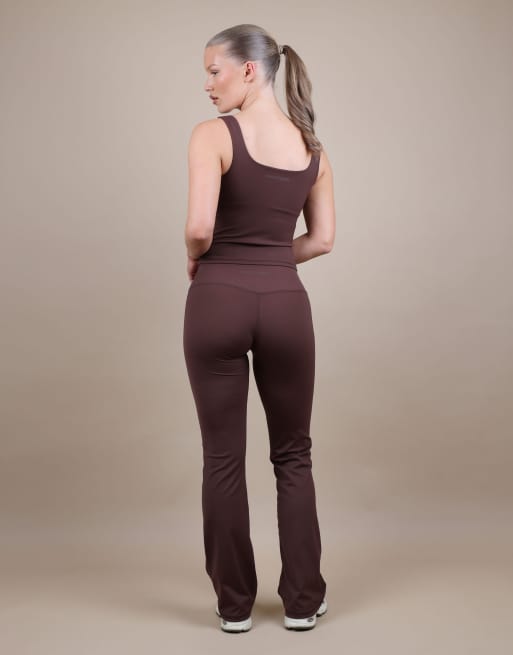 Simmi London Square neck tank top in brown, 3 of 4