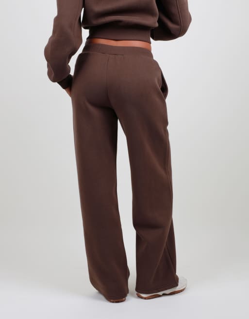 Simmi London Straight leg joggers in brown, 3 of 4