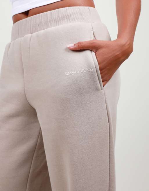 Simmi London Straight leg joggers in stone, 5 of 6