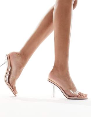 SIMMI London - Taja - Transparente Mules mit Absatz-Neutral