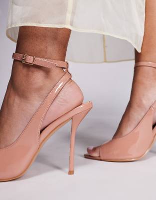 Simmi Wide Fit Simmi London Theodosia Wide Fit High Heeled Sandals With Tie Detailing