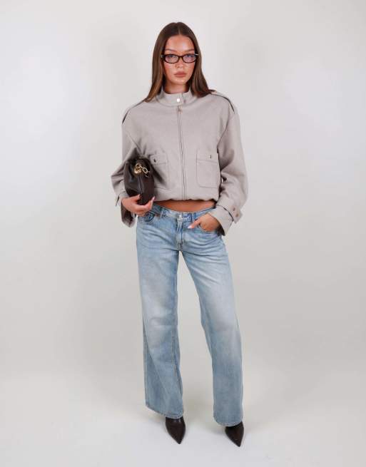 Simmi London Twill soft touch jacket in beige, 4 of 6