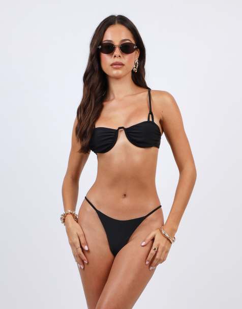 Simmi London Underwire bikini top in black