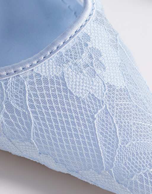SIMMI London – Ursula – Riemchenpumps aus Spitze in Blau, 4 von 4