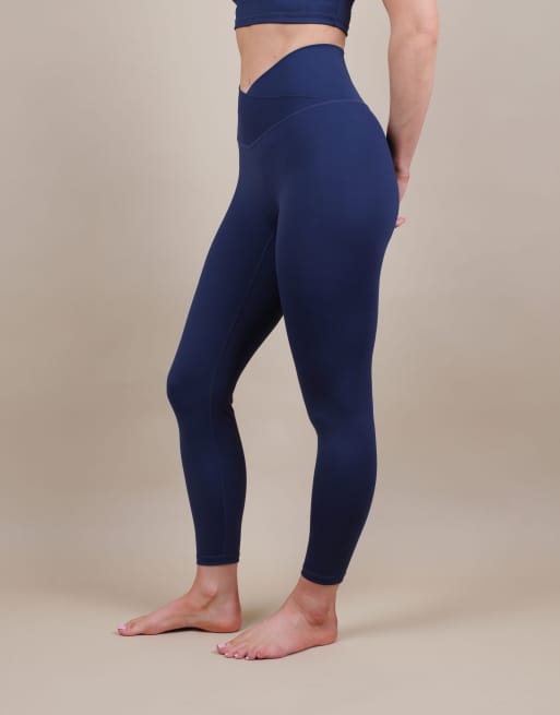 Simmi London V front sculpt ankle length leggings in navy, 4 of 4
