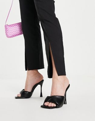 Simmi London Vacation padded mule heeled sandals in black