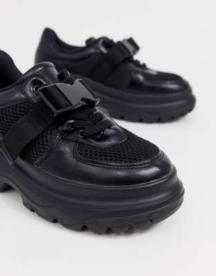 asos black chunky trainers