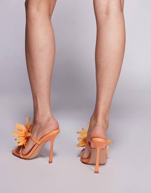 Sabot Sandalo Arancione Tacco Simmi London Vaughan Sandali Stile