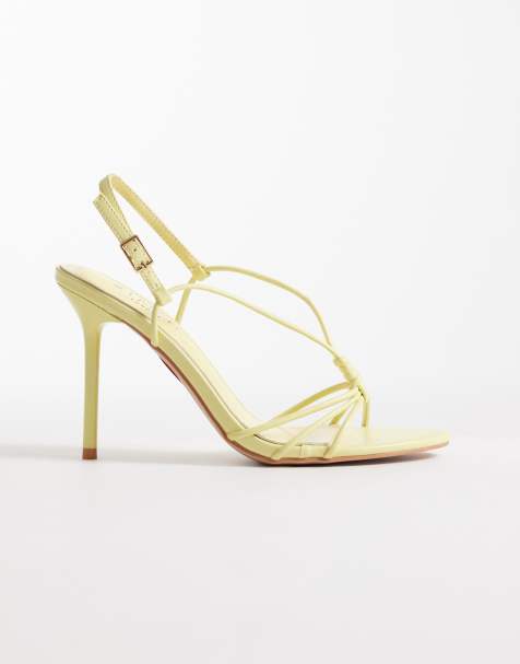 Simmi London - Vera - Sandali con tacco e listini gialli - view 1