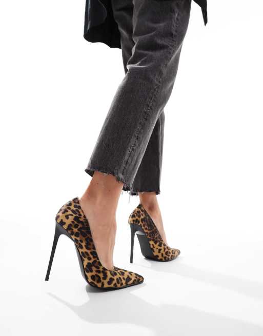 Simmi London Wide Fit Agathia pumps in Leopard ASOS