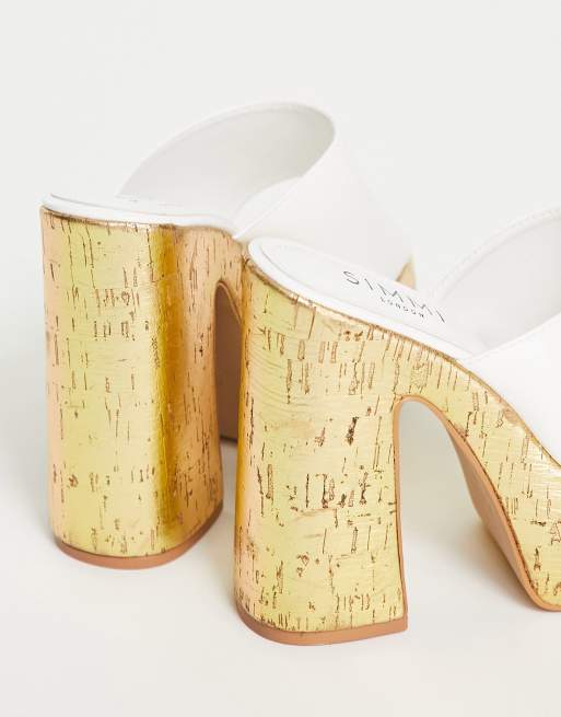 Plateau Tacco Sabot In Sughero Sexy SANDALI ZEPPA Tacco 16,5 Dal