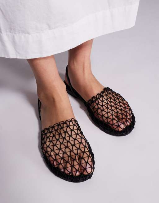 Simmi London Wide Fit Avianna mesh shoes in black