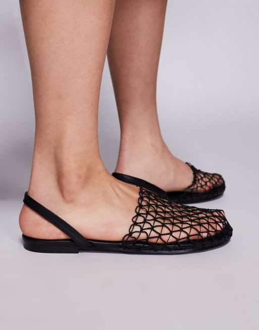 Simmi London Wide Fit Avianna mesh shoes in black, 4 of 4