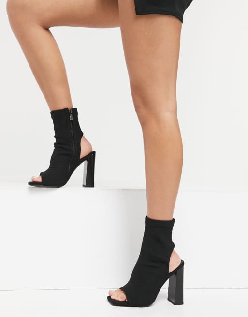 Wide peep sales toe booties