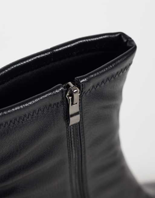 Simmi London Wide Fit Bark block heeled ankle boots in black, 3 of 4