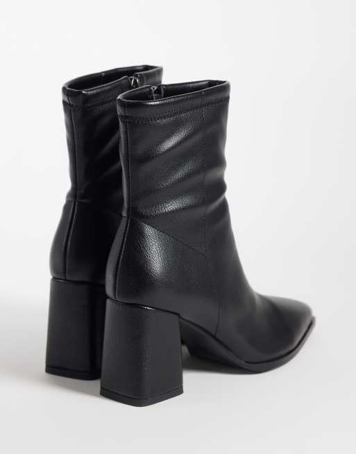 Simmi London Wide Fit Bark block heeled ankle boots in black, 4 of 4