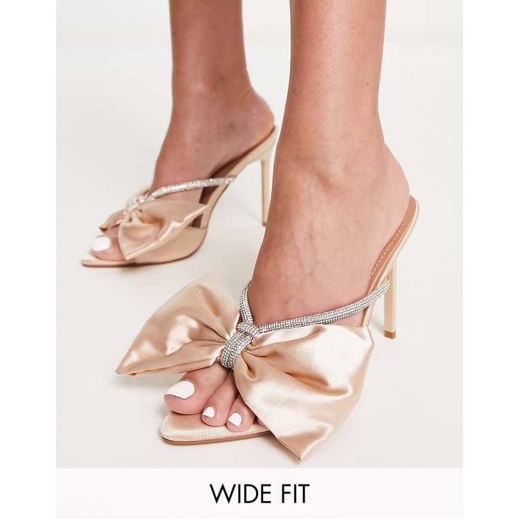 Champagne satin cheap sandals