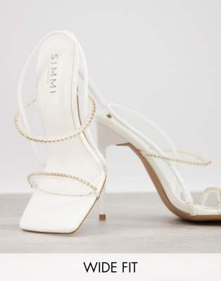 wide fit diamante sandals