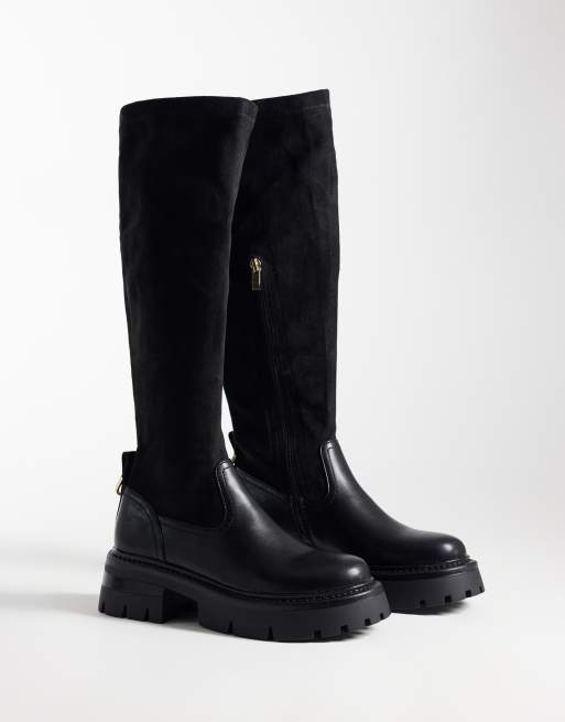 SIMMI London Wide Fit Clive chunky knee boots in black, 2 of 4