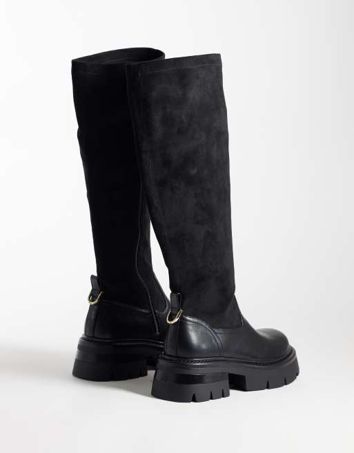 SIMMI London Wide Fit Clive chunky knee boots in black, 4 of 4
