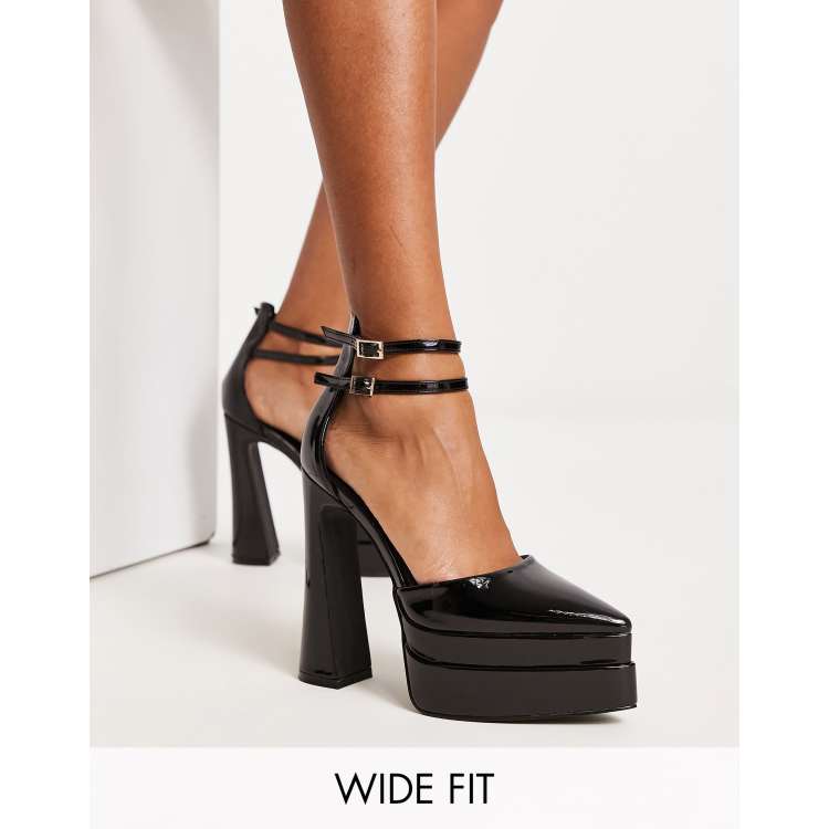 Black patent heels outlet wide fit