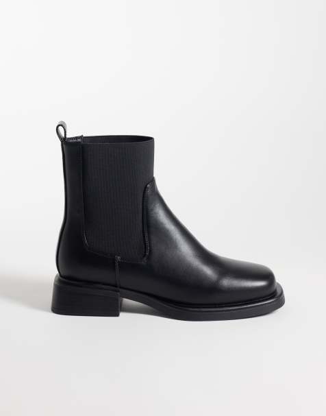 Simmi London Wide Fit Duff pull on ankle boots in black - view 1