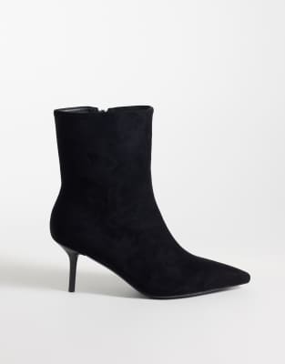 Simmi Wide Fit Simmi London Wide Fit Ember Pointed Ankle Boots In Black
