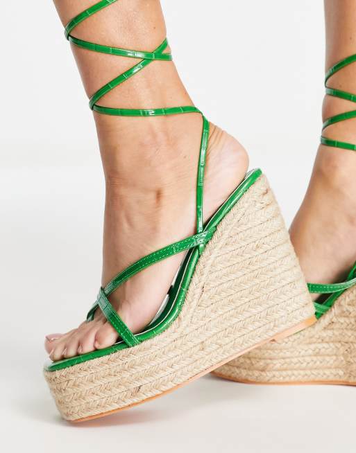 Simmi London Wide Fit Espadrille Wedge Sandals