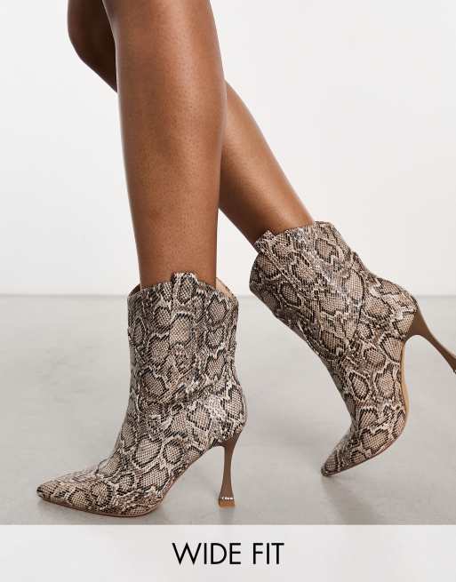 Asos snake print boots best sale