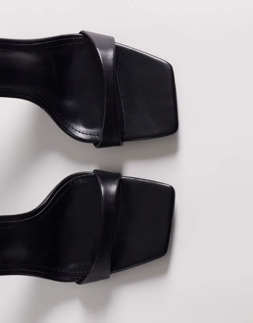 Simmi London Wide Fit Kareena barely there heeled sandals in black, 2 of 4