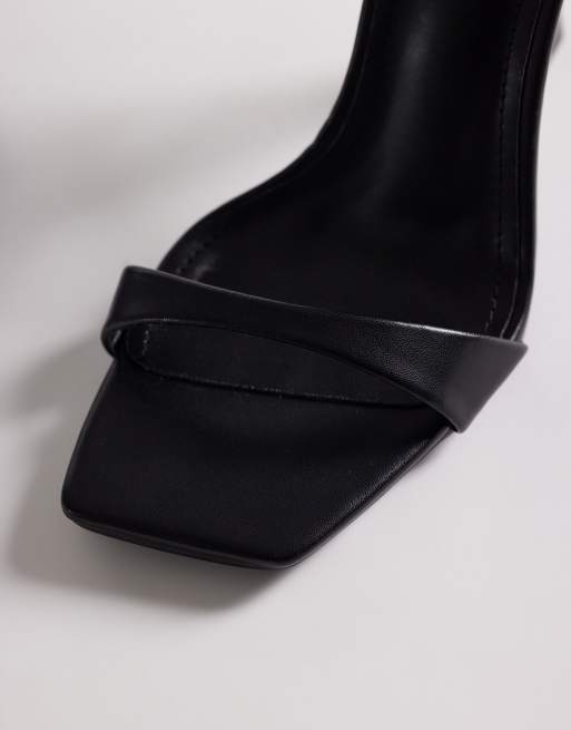 Simmi London Wide Fit Kareena barely there heeled sandals in black, 4 of 4