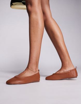 Ballerine Basse Down To Earth Per Donna, Pelle Colore Bronzo, Taglia 38