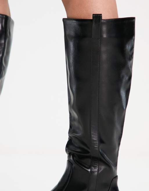 Simmi London Wide Fit Marlon chunky knee boots in black , 3 of 4