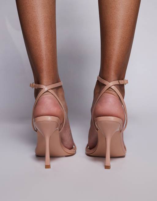 Simmi London Wide Fit Marnie barely there sandals in beige, 2 of 4